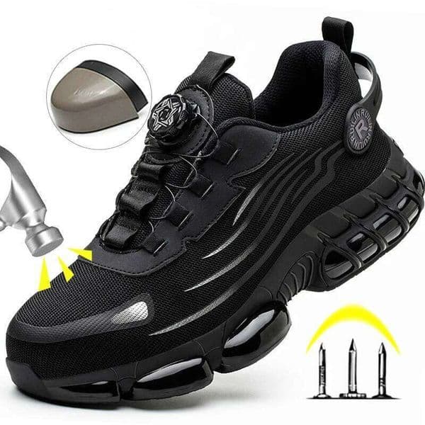 And Elastic Safety Boots Fashionable Casual Breathable Odor Protection Men's Work Shoes
