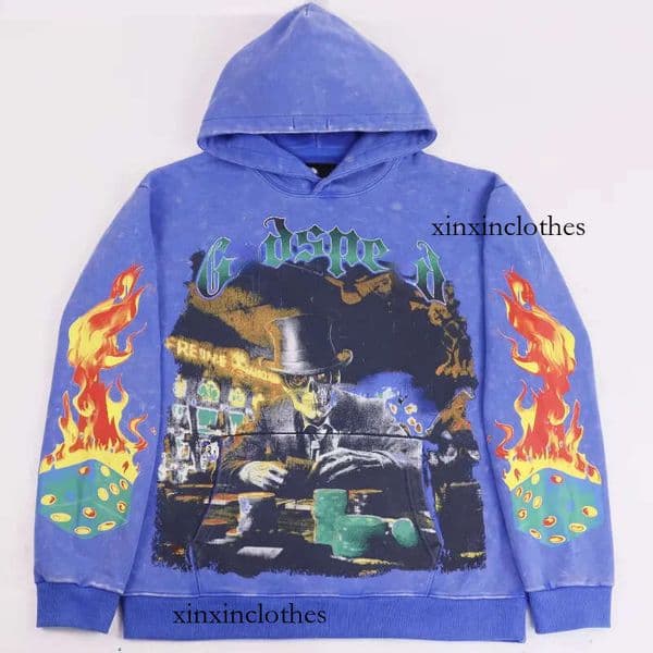 Washed Distressed Hoodie Black Sweatshirts Men Women Winter Autumn Casual Loose Hooded Pullovers 26Ss Brand Designer Hoodie Men Size S-Xl