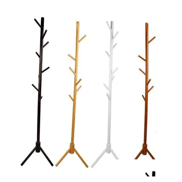 2026 Room Furniture Natural Wooden Clothes Rack Stand Branch Standing Handbag Hat Coat Hanger Clothing Organizer Home Nordic Free Shipping 02