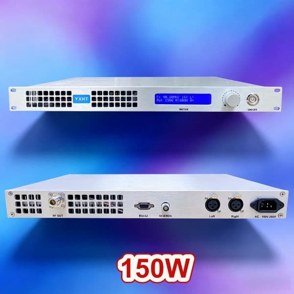 Rack Mount YXHT-1, 150W FM Transmitter,Stable Durable Broadcast Grade Equipment for Urban Public Notification Broadcast