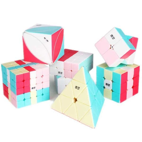 Qiyi Neon Edition 2x2 3x3 Magic Cube 4x4 5x5 Speed Cube Maple Leaves lvy pyramid Education Toy for Children Cubo Magico PuzzleL260518