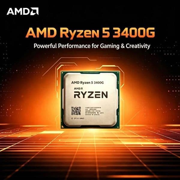 AMD Ryzen 5 3400G AM4 4-Core 8-Thread APU 37GHz Up To 42GHz Vega 11 IGPU 65W Desktop CPU for Gaming Office