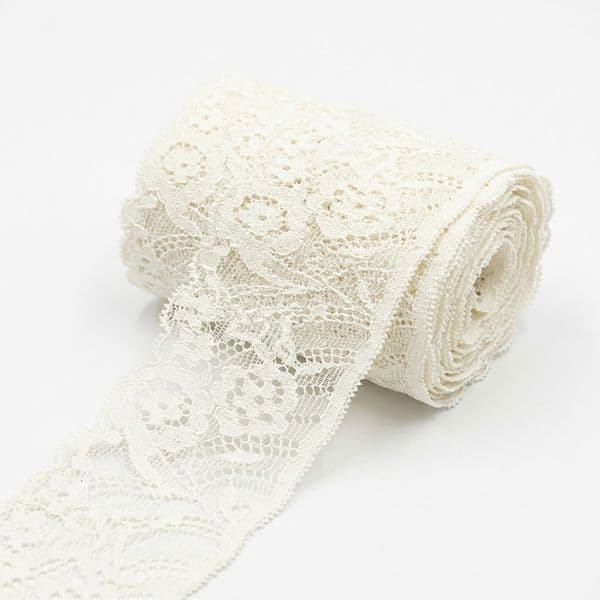 French Lightweight Floral Stretch Lace Trim, Soft Delicate Sewing Accessories wholesale