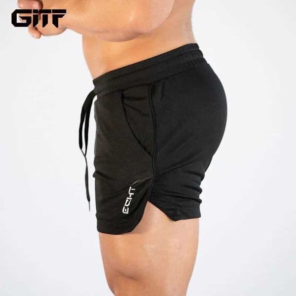 GITF Mens Gym Training Shorts Men Sports Casual Clothing Fitness Workout Running Grid quick-drying compression Shorts Athletics C260518