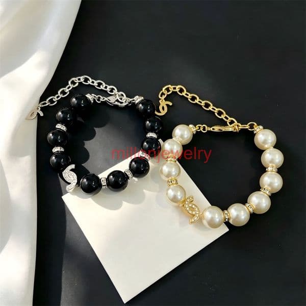 cc bracelet channels jewelry 26Svintage Jewelry Classic Hepburn Style Glass Pearl Beaded Bracelet