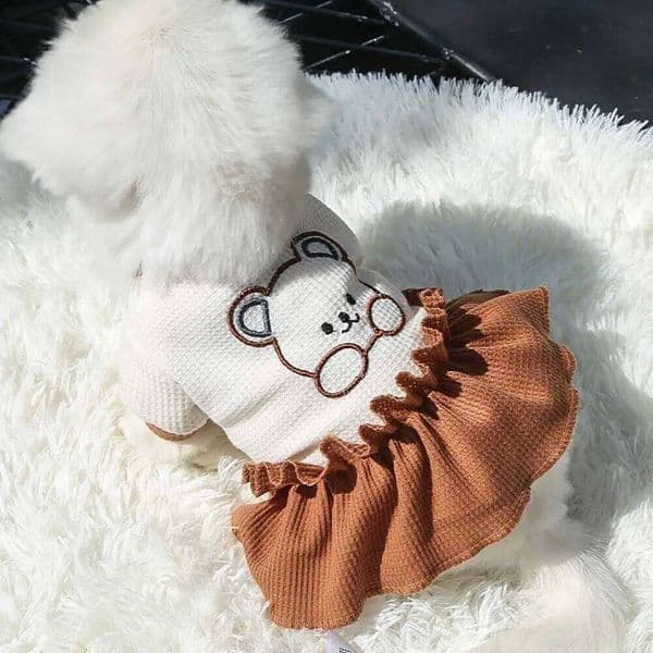Spring Summer Soft French Bulldog Puppy For Small Medium Dogs T-Shirt Lovers' Clothes Pet Skirts Dog Dress Cats Shirt W260518