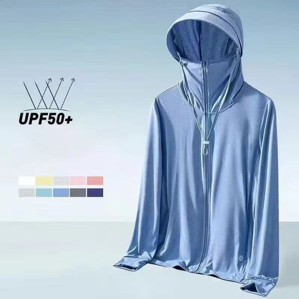 Sun Protective Clothing Mens Summer Thin Zipper Hoodies Women Quick Dry Breathable Outdoor Fishing Anti UV Jacket 260518