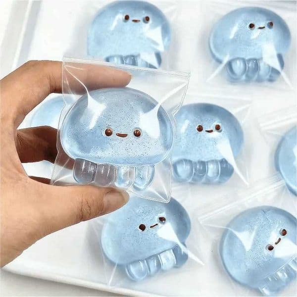 Taba Squishy Jellyfish Fidget Toy Anxiety Relief Relaxation Squishy Desk Accessory for Adults Classroom Easter Gift M260518