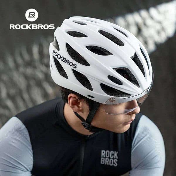 ROCKBROS Bike MTB Road Cycling Lightweight Breathable Men Women Bicycle Helmet with Photochromic Goggles 26Y0518