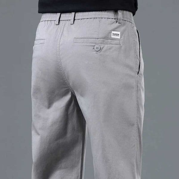 2026 Summer New Clothing Mens Straight Lightweight Cotton Stretch Pants Classic Patches Smart Casual Mid-rise Thin Trousers Z260518