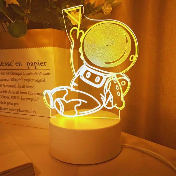 USB astronaut 3D night light bedroom living room decorative light room desk lamp L2605180YE4