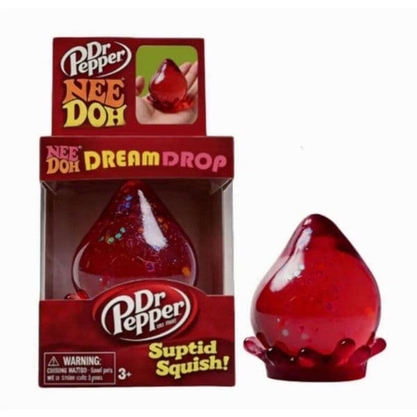 Nee Doh Nice Cube Super Squeeze Fidget Toy, Translucent Red Stress Relief Squishy Cube, BPA-Free Toy for Kids Adults 26L0518