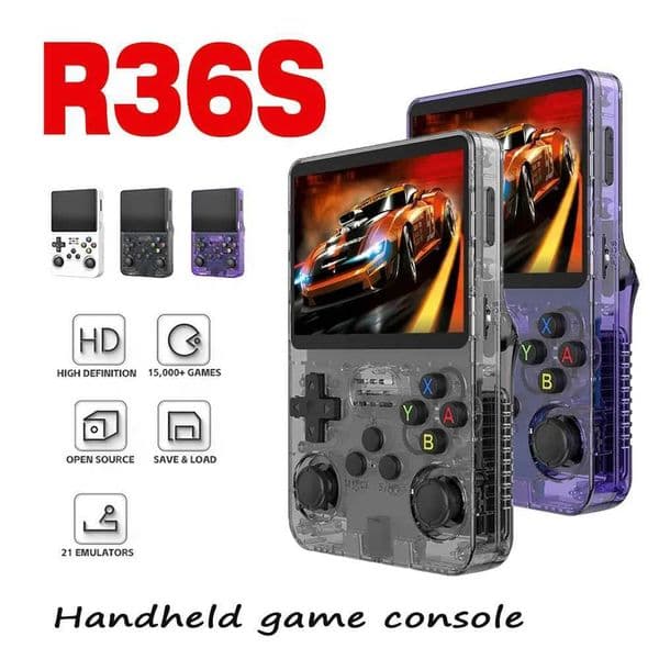 R36S new retro game console 35-inch Linux open-source system portable handheld game console with 128GB large memory Z260518