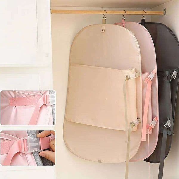 1/2PCS Closet Hanging Clothes Bag Space Saving 50% Foldable Compression Board Wardrobe Storage Home Organization 26Y0518