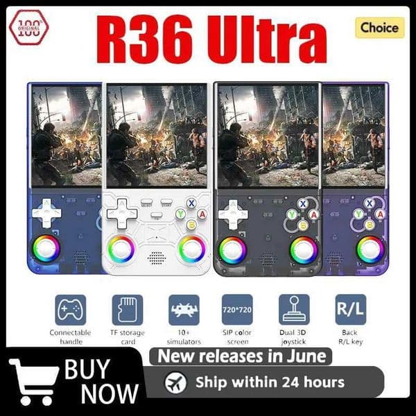 New R36 128GB Ultra Retro Handheld Game Console 40-inch Open-Source Linux System Portable Video Player Z260518