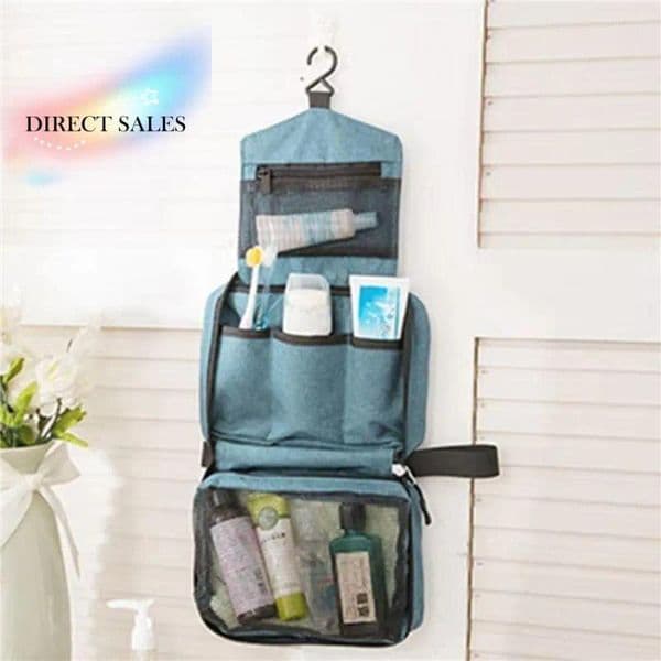 Cosmetic Bags Foldable Hanging Toiletry Bag Large Capacity Hook Men Makeup Case Multifunctional Portable Travel