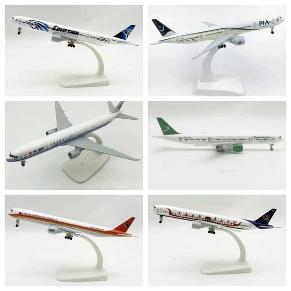 20cm Aircraft Model B777 Series Metal Replica Diecast Airplane B777 Air France Turkish Airways with Landing Gears Home DecorL260518ZM17