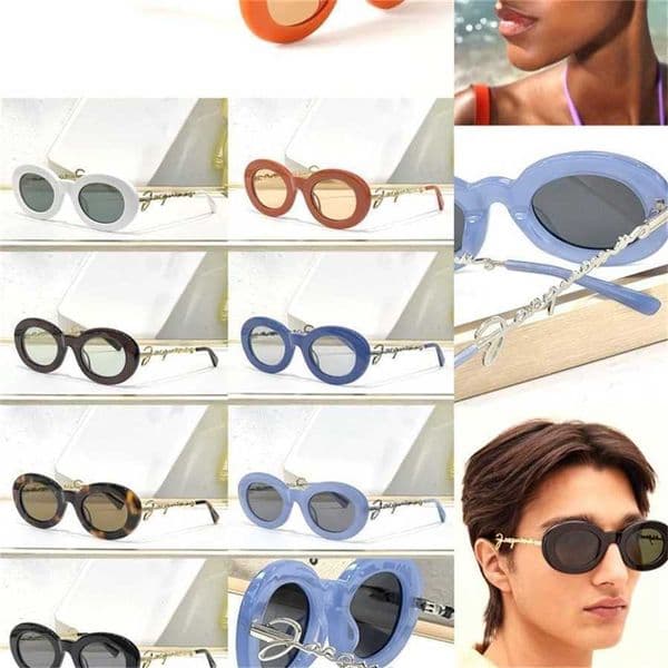 Designer Glasses Metallic Letter Round Frame Sunglasses Niche Fashionable Sunglasses Ins Style Party Photo Sunglasses 235AC