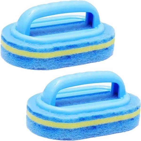Cleaning Brush with Handle Kitchen Sponge Wipe Thickening Bathroom Tile Cleaning Sponge Household Stain Removal Clean Tools L260516