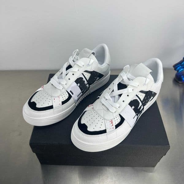 Luxury Fashion Casual Sneakers Flat Bottom Couple Color Blocked Leather Board Shoes Trend Lace-up Low Top Platform Sports Shoes 260518