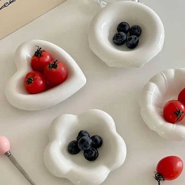 FKetchup Ceramic Sauce Bowl White Seasoning Dish Mini Honey Vinegar Dish Gravy Dipping Bowl Jewelry Display Z260518