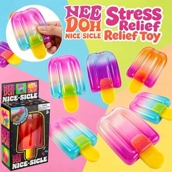 Schylling Needoh Popsicle Blind Box Cube Sensory Stress Relief Squishy Cube Anti-Anxiety Squeeze Object for Birthday Gift Toy Z260518