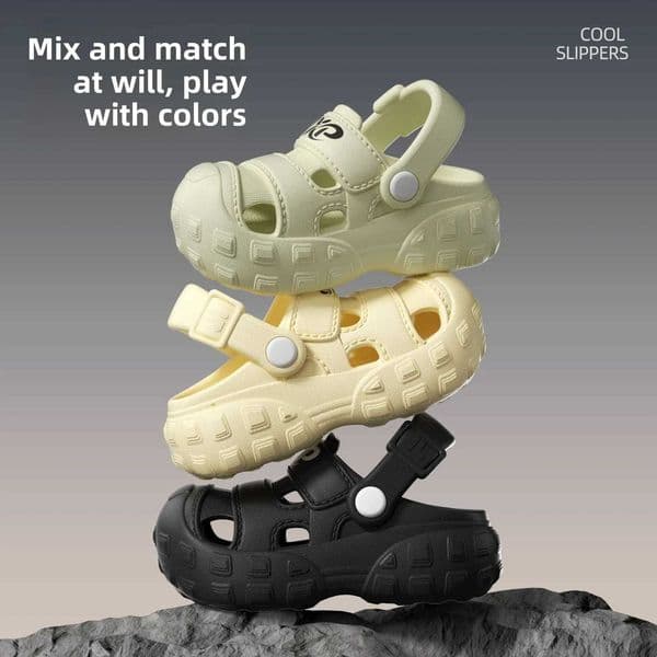 Summer EVA Kids Clogs Soft Cloud Cushion Slides Cartoon Thick Sole NonSlip Outdoor Sandals For Baby Boys GirlsT260516
