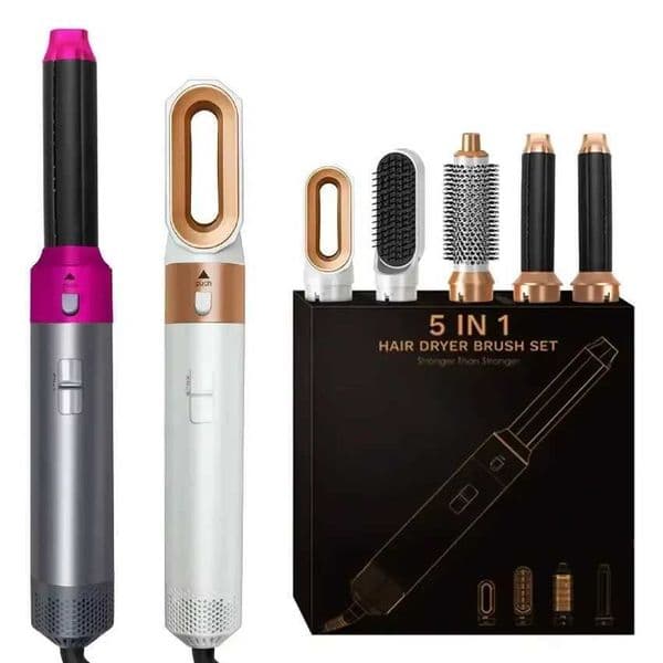 Household 5-in-1 Styling Set With Curling Iron Hair Dryer Hot Air Comb Straightener Professional Hair Styling Tool Long-Lasting L260515