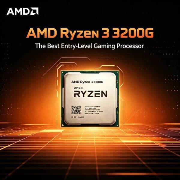 AMD Ryzen 3 3200G R3 3200G 36GHz Quad-Core 4-Thread 65W AM4 CPU with Radeon Vega 8 Graphics Desktop Processor