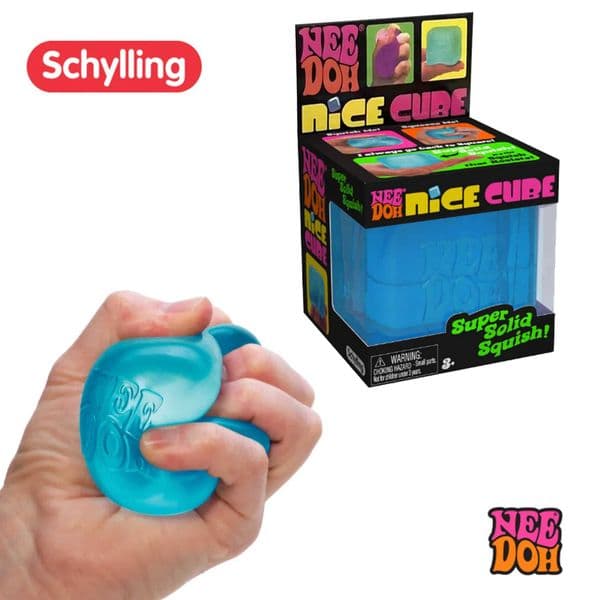 NeeDoh Nice Cube 1PC Sensory Stress Ball for Work School - Firm Slow Rise Squishy Toy for Kids Adults - 225 Square Z260518