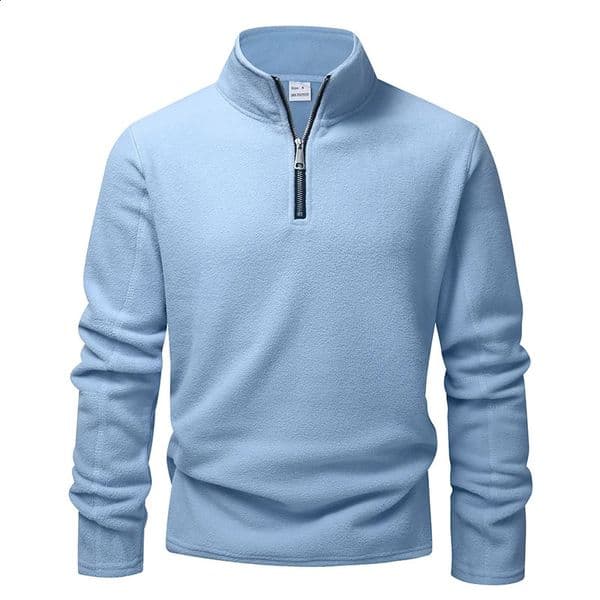 Mens Hoodies Sweatshirts Thicken Warm Fleece Tracksuit for Men Zipper Neck Pullover Mens Winter Clothing Soft Shell Men Hoodie 260518