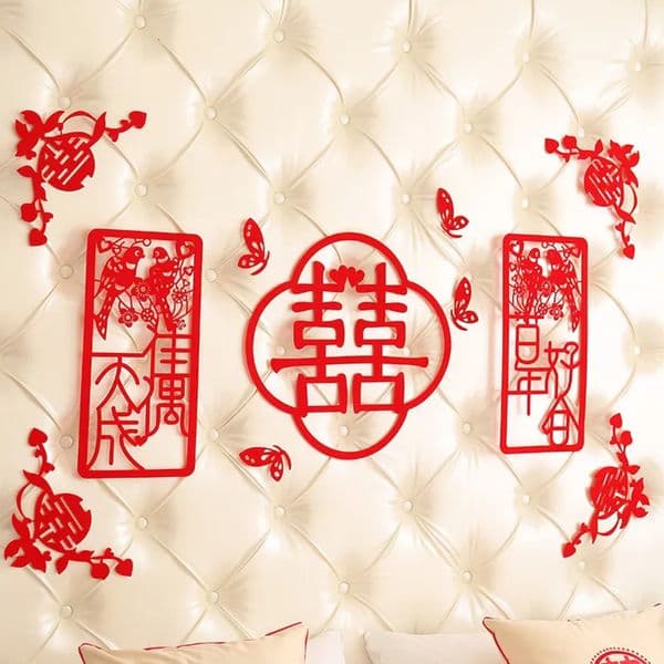 Luxury Designer Decor Luxury room Designer Decor 2026 New Chinese Wedding Gift Set Themed Red Wallpaper - Non-Woven Fabric For Gift Set Bedr 021
