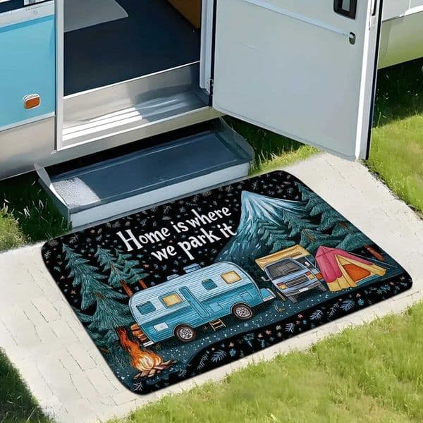 VIKAMA Creative Style Carpet Happy Camper Doormat Welcome Mat Warm Rug For Bedroom Carpet For Room Bathroom Mat Home Decor L260516