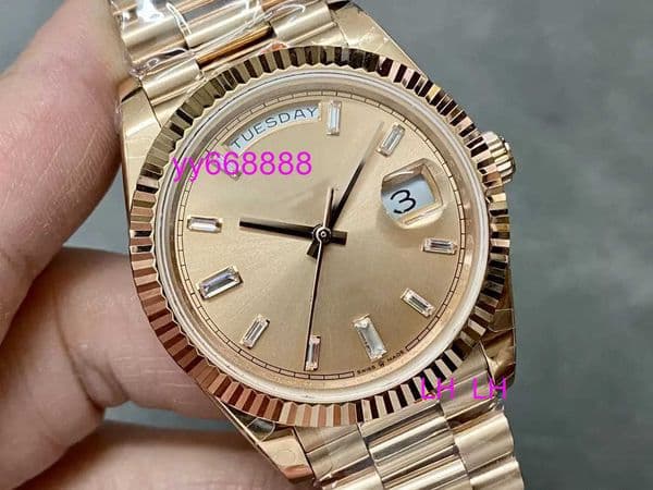 Automatic Watch Date GMF Day 40mm 228235 Best Edition gold Crystal Dial on President Bracelet 3255 movement Gain Weight Automatic sapphire MEN Wristwatch Handly26