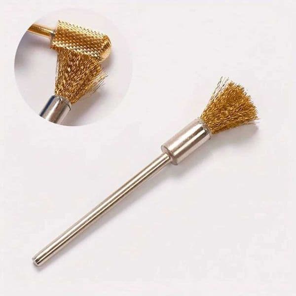 1 Set Polishing Accessories Nail File Cleaning Brush Brass Wire Wheel Rust Removal Head Polishing Bowl L260516