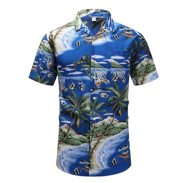 Luxury 2026 Summer Vintage Printed Short Sleeve Cuban Collar Shirt Hawaiian Men's Plus Size Cardigan Beach Style