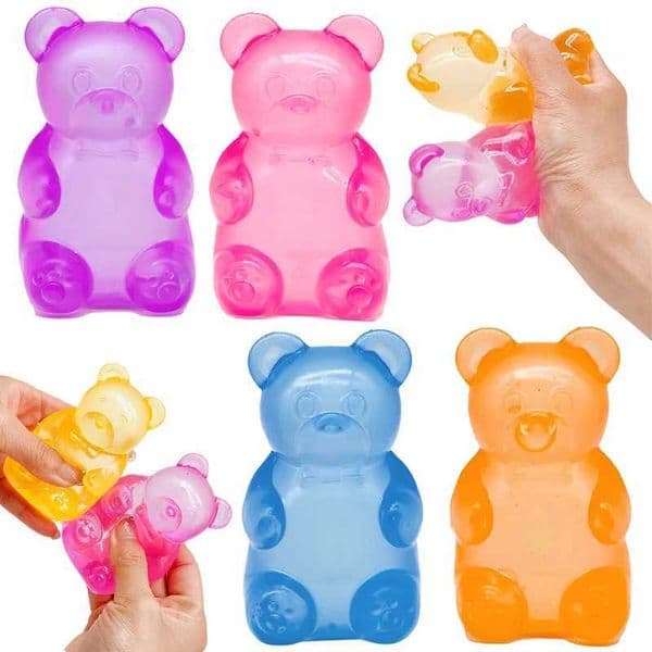 Cute Bear Nee Doh Maltose Squishy Toy Dough Colorful Sensory Toy Creative Desk Decoration Stress Relief Doll Squeeze Fidget Toy M260518