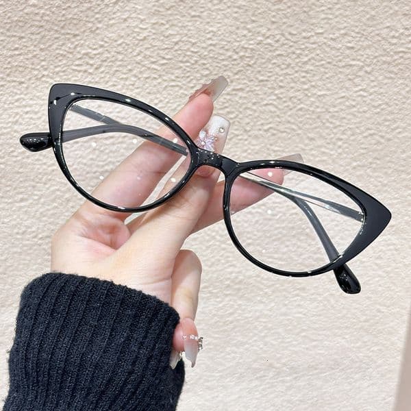 Free Shipping Retro Cat-Eye Non-Prcription Glass For Women, Make The Face Look Smaller, Ultra-Lightweight, Fashionable And Versatile, Can Be Fitted With Prcription