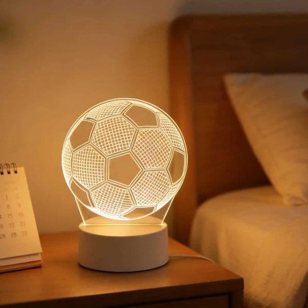 3D Creative Glow-in-the-Dark Football Night Light Sports-Themed Home Decor Innovative Desk Lamp L260518NF5S