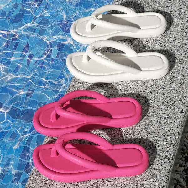 Summer Candy Colors Flip Flops Beach Soft Bottom Flat Slippers for Women Men Outdoor Lightweight Non Slip Flat Slide Sandals 260511