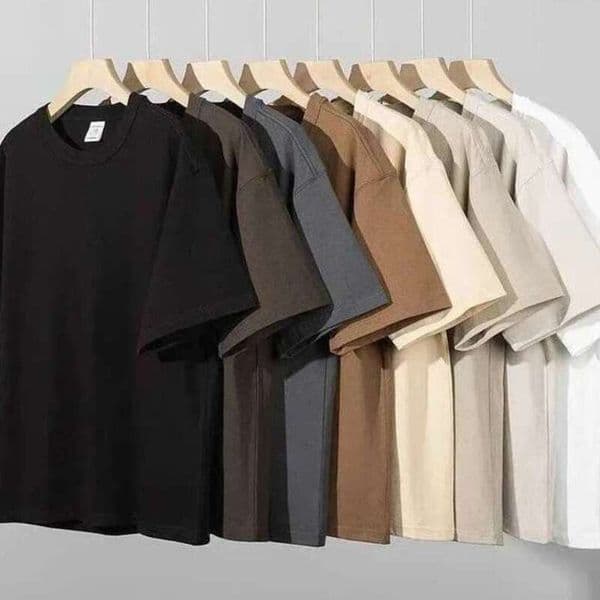 Black Tees Men's Cotton T-shirts Designer T Shirts High-quality Solid Color Summer Tees Unisex Blank Shirts For Men Men's Clothing Outdoor Recreation