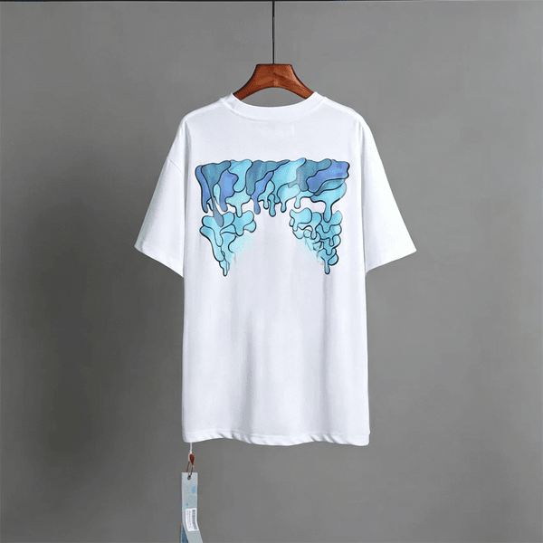 Oversized Crew Neck T Shirt Chinese Ink Wash Landscape Arrow Graphic Tee Graduation Season Casual Aesthetic Top for Men