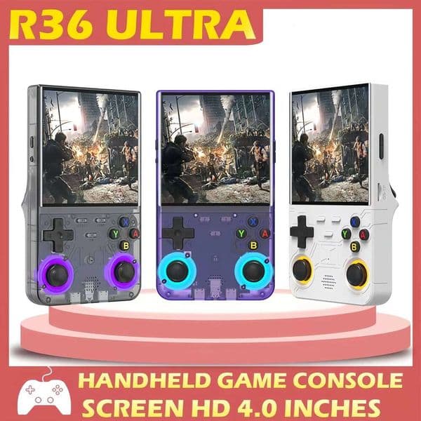 R36 Ultra Handheld Game Player WIFI 4 Inch I Screen Open Source Retro Video 64G 128G Memory up to 20000+ Games R36Ultra 26L0518