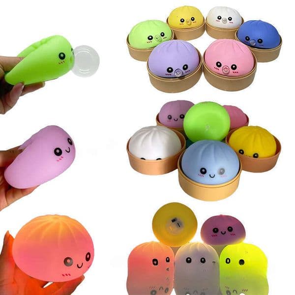 New toy Glitter Dumpling Squishy With Box Dumplings Sensory Toy Stress Adult Soft Squeeze Decompression Dough For Anxiety Relief