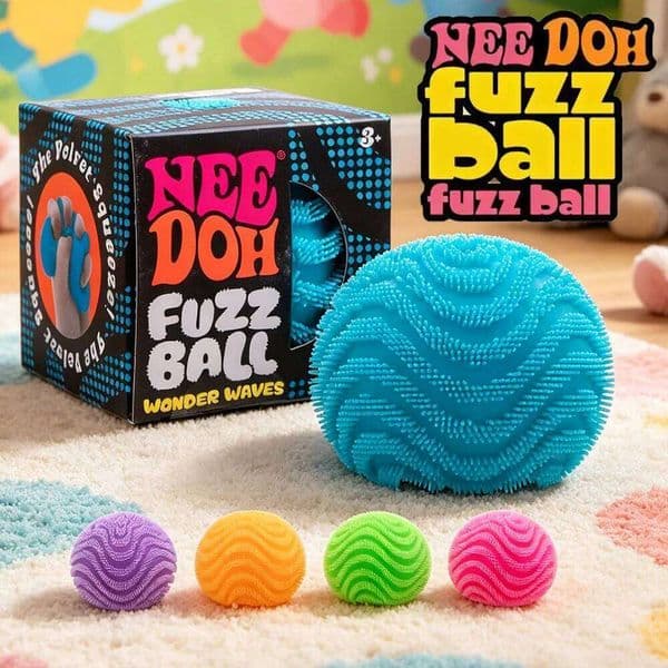 Schylling NeeDoh Fuzz Desktop Ornament Relief Toys Suitable For People Under Pressure Fun Soft Stress Ball 26L0518