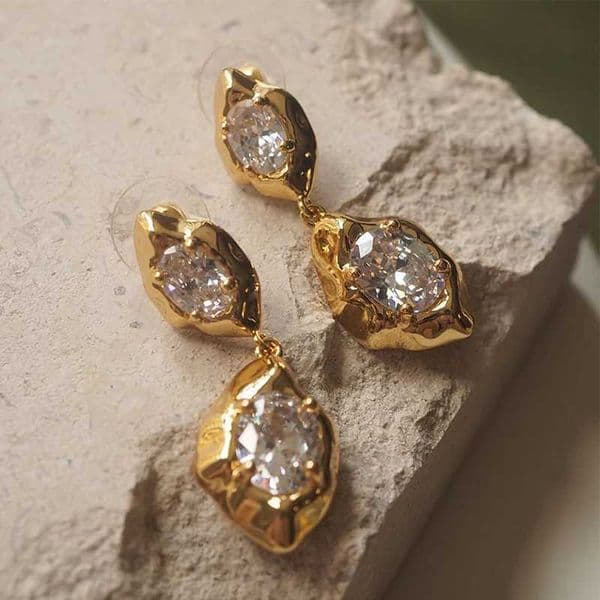 Fashion Glittering Luxury Trendy Women Earrings Geometric Wedding Party Gifts Charm Jewelry Exquisite Unique Accessories L260518