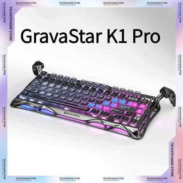 GravaStar K1 Pro Breaking Cocoon Mechanical Keyboards Long Battery Life Wireless Custom Tri-Mode Gaming Keyboard PC E-Sport Gift Z260518