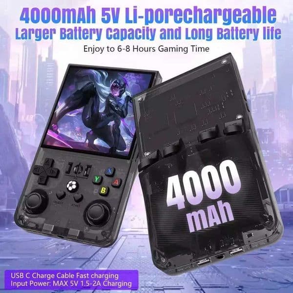 New 128GB R36MAX Retro Handheld Game Console Linux System 40Inch I Screen Portable Pocket Video Player Games Kids Gift Z260518