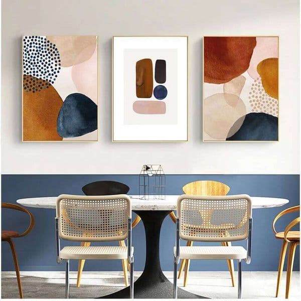 Nordic Abstract Line Wall Art Morandi Orange Oil On Canvas Posters And Prints Living Room Bedroom Decoration Gifts 26L0519