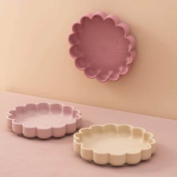 1PC Silicone Dishes Cartoon Lion Shape Plate BPA Free Tableware Feeding Training Baby Stuff Non-Slip Lunch Box ddmythur